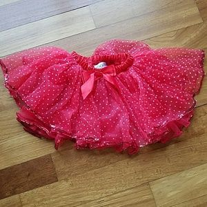 Toddler red tutu skirt